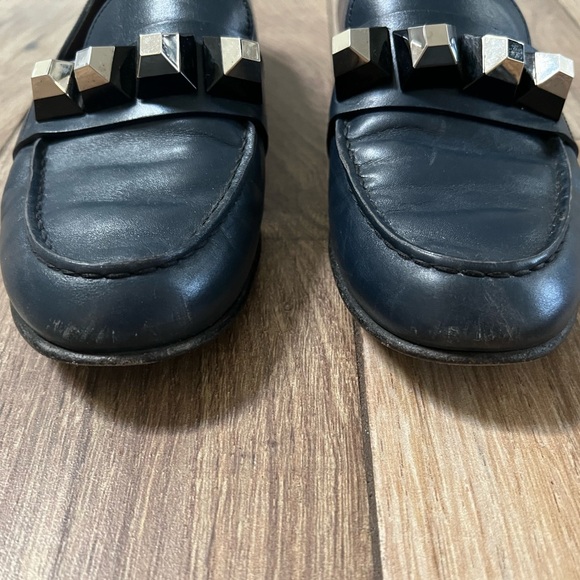 Authentic Fendi Leather Studded Loafer/Mule - Picture 4 of 10